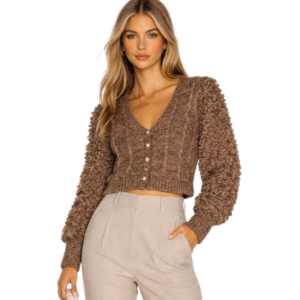 REMAIN BIRGER CHRISTENSEN Sweater Denise Knit Crop Cardigan Size 6 NWT